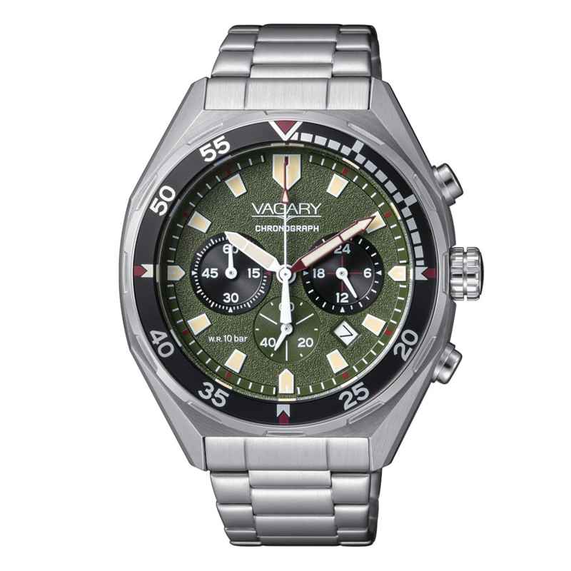 Orologio Aqua39 Crono Verde Acciaio IV2-010-41 Uomo Vagary