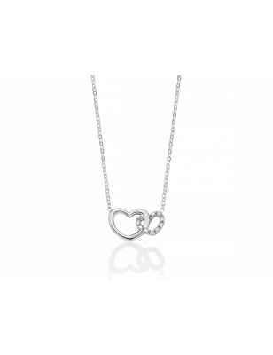 COLLANA ORO BIANCO CUORI DONNA MILUNA I DIAMANTI