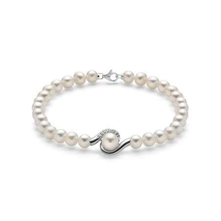 Bracciale ORO PERLE DIAMANTI Donna Miluna Le Perle