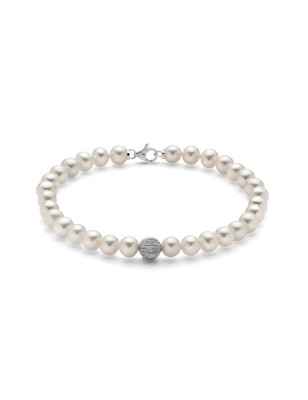 Bracciale ORO BIANCO Donna Miluna Le Perle