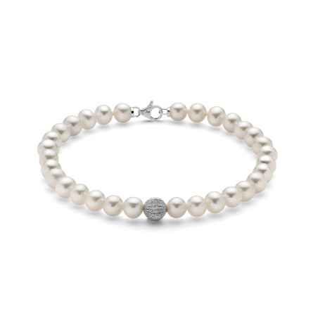 Bracciale ORO BIANCO Donna Miluna Le Perle