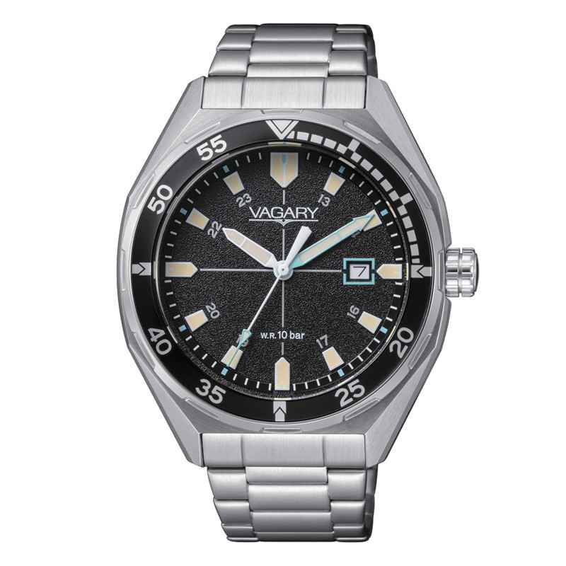 Orologio Aqua39 Nero Fondello Avvitato IB9-417-51 Uomo Vagary Orologio Aqua39 Nero Fondello Avvitato IB9-417-51 Uomo Vagary