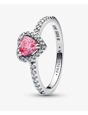 Anello Cuore in rilievo rosa Donna Pandora