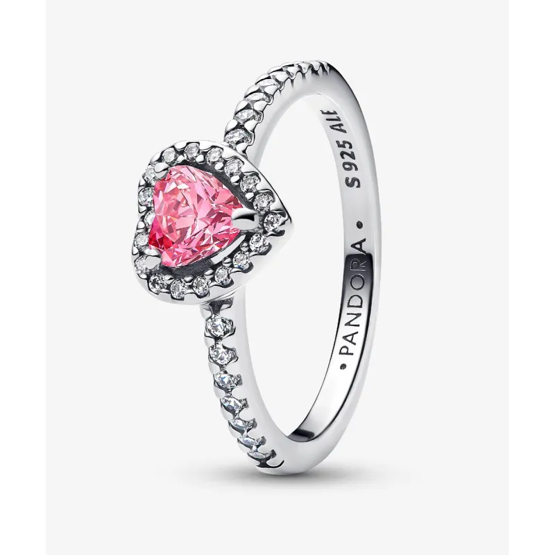 Anello Cuore in rilievo rosa Donna Pandora