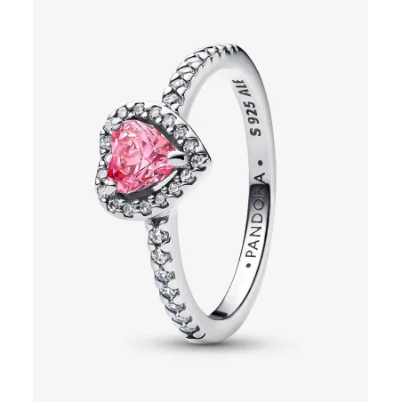 Anello Cuore in rilievo rosa Donna Pandora