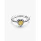 Anello Cuore in Rilievo Giallo mis.54 Donna Pandora Anello Cuore in Rilievo Giallo mis.54 Donna Pandora
