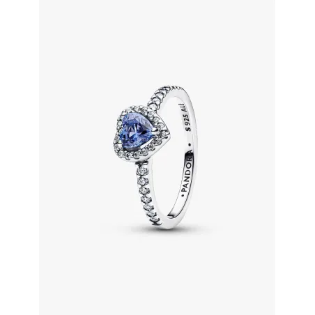 Anello Cuore in Rilievo Blu mis.58 Donna Pandora