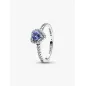 Anello Cuore in Rilievo Blu mis.58 Donna Pandora