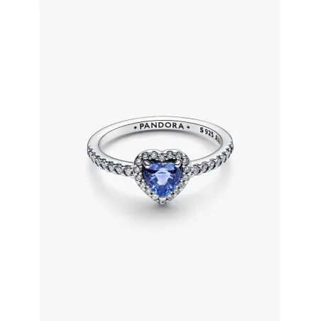 Anello Cuore in Rilievo Blu mis.58 Donna Pandora