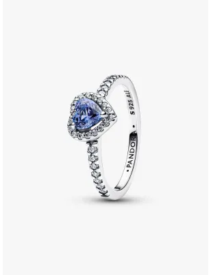 Anello Cuore in Rilievo Blu mis.52 Donna Pandora