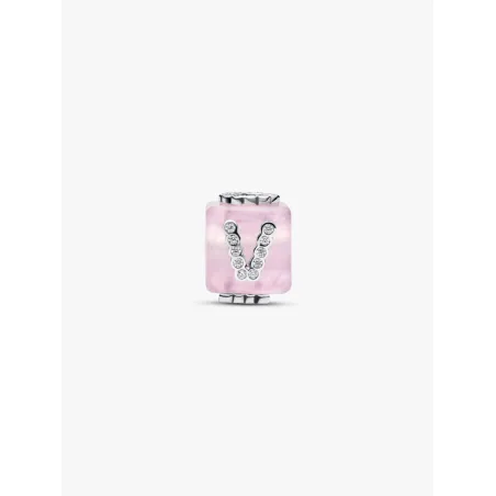 Charm Cubo Love Vetro di Murano Rosa Donna Pandora