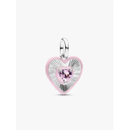 Charm Medallion Cuore Radiante Rosa Pandora ME