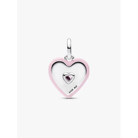 Charm Medallion Cuore Radiante Rosa Pandora ME