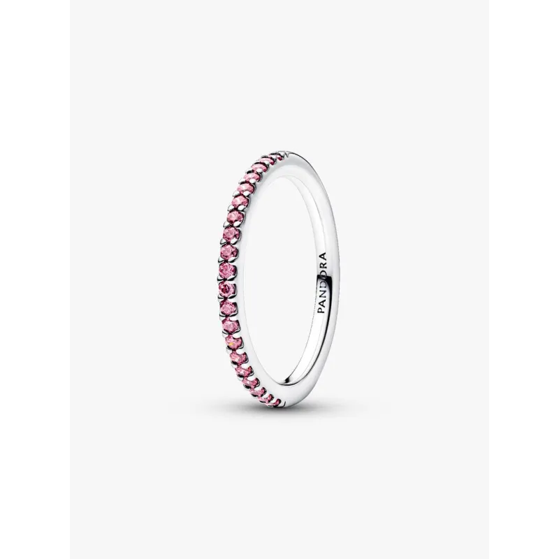 Anello Pavè Fascia Sottile Rosa mis.56 Donna Pandora Anello Pavè Fascia Sottile Rosa mis.56 Donna Pandora