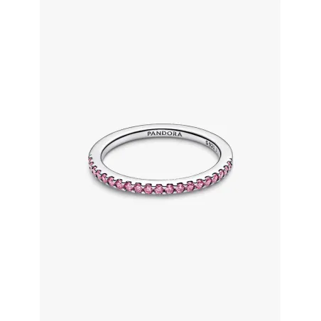 Anello Pavè Fascia Sottile Rosa mis.56 Donna Pandora