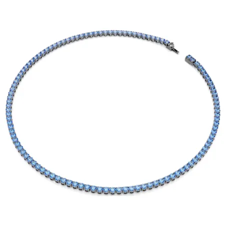 Collana Tennis Matrix, Taglio Round, Blu Uomo Swarovski