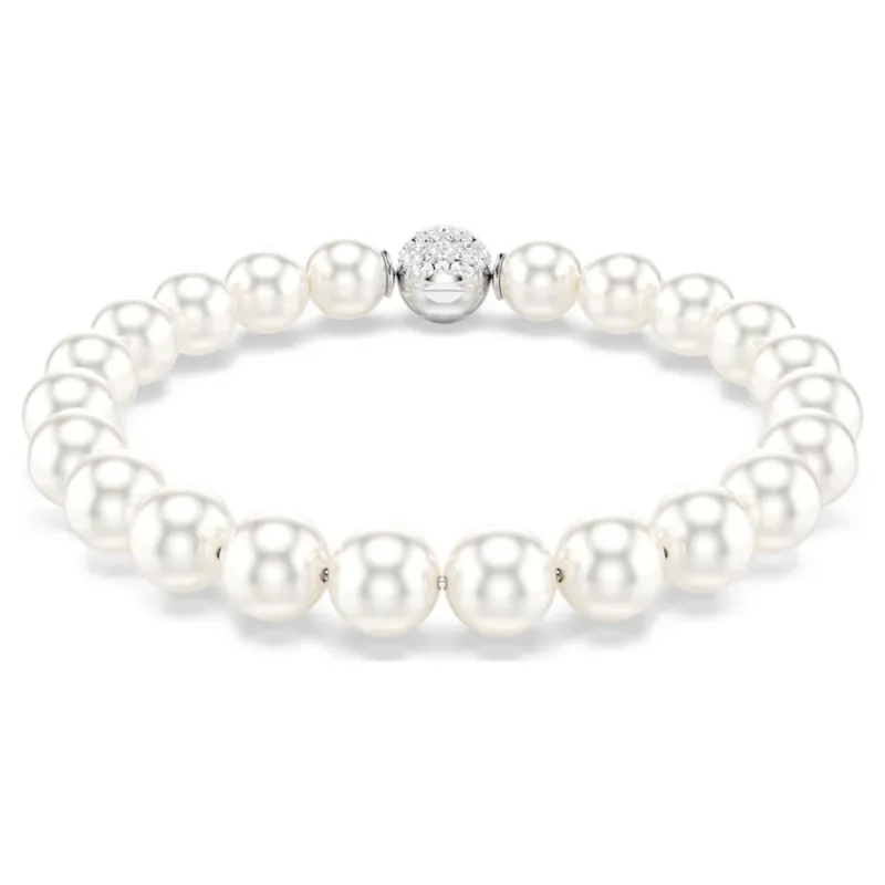 Bracciale Matrix, Crystal Pearl, Bianco Donna Swarovski