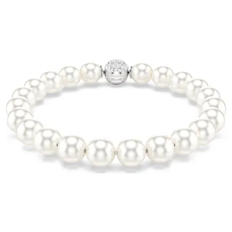 Bracciale Matrix, Crystal Pearl, Bianco Donna Swarovski