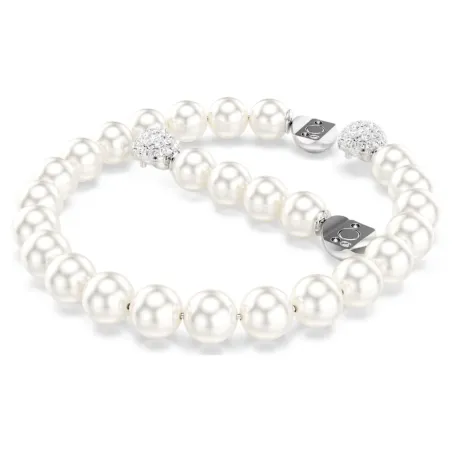 Bracciale Matrix, Crystal Pearl, Bianco Donna Swarovski