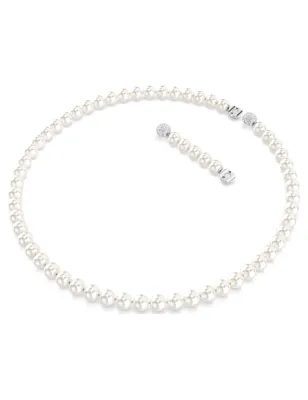 Collana Matrix, Crystal Pearl, Bianca Donna Swarovski