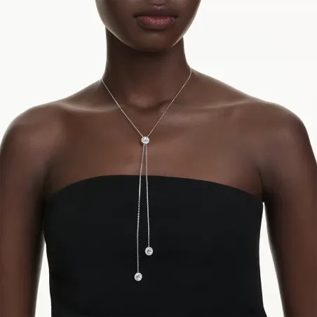 Collana a Y Stilla Attract Taglio Round Blu Donna Swarovski