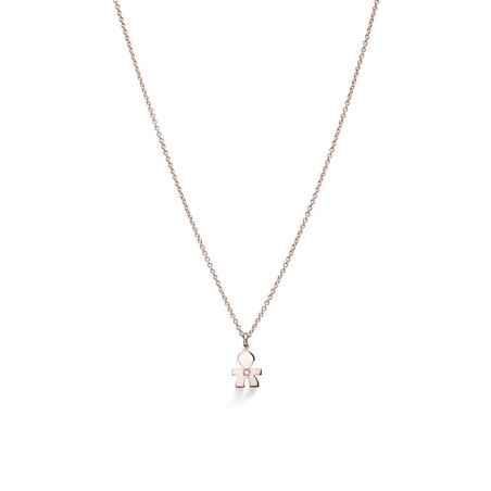 COLLANA BIMBO ORO ROSA DIAMANTE I PREZIOSI LE BEBE'