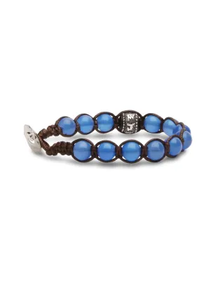 Bracciale Agata Blu Ruota Preghiera 8mm BHS1100-18 Tamashii