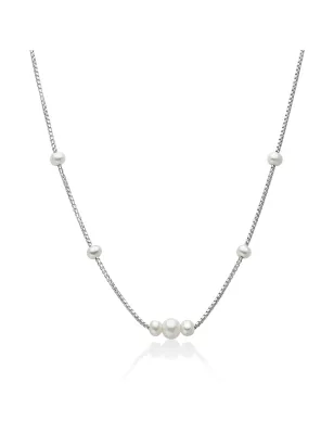 Collana in argento con perle Oriente Donna Miluna Le Perle