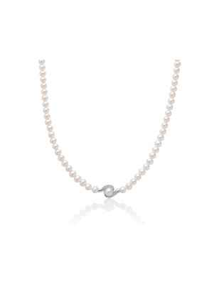 Collana ORO PERLE DIAMANTI Donna Miluna Le Perle