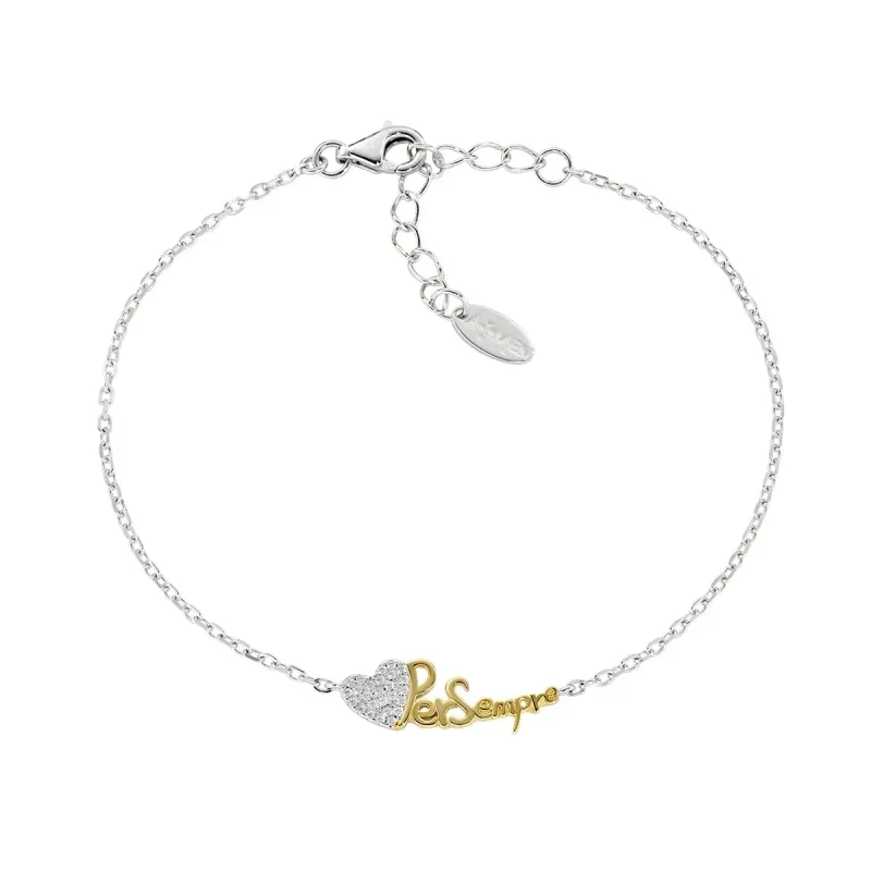Bracciale Cuore Per Sempre con Zirconi Donna Amen