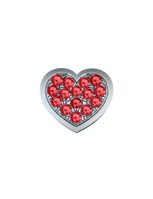 Elemento Cuore Grande Oro Bianco e Rubini Donnaoro