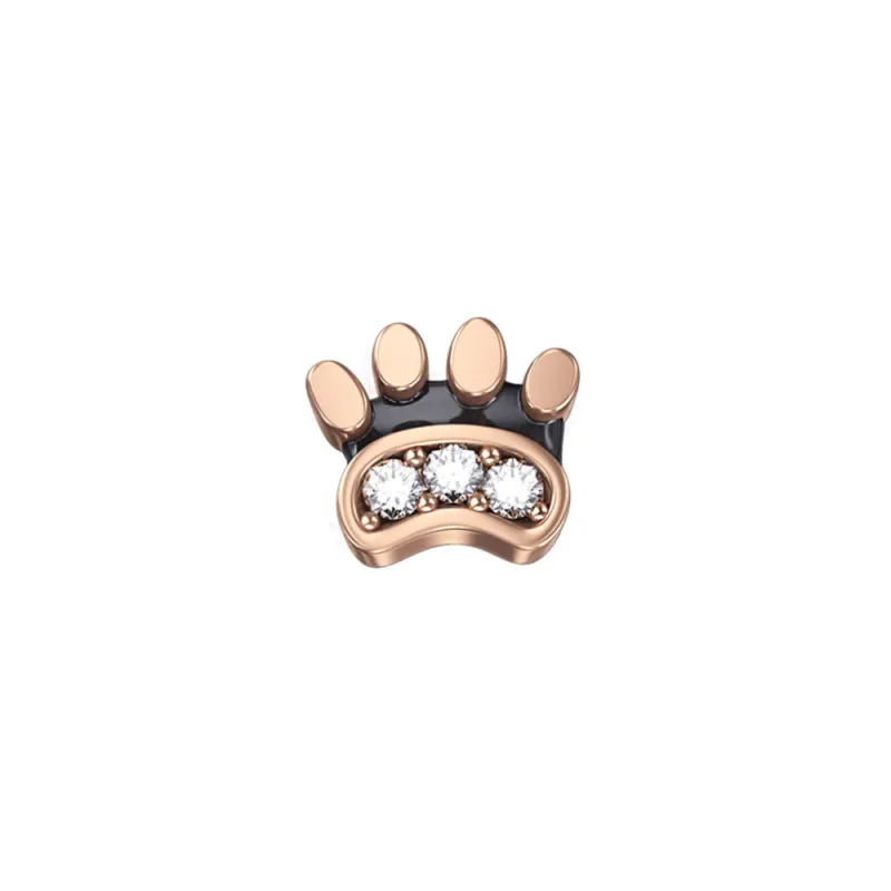 Elemento Orma Gatto Oro rosa e diamanti Donnaoro Elements