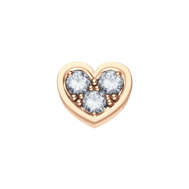Cuore Reverso Oro rosa e Diamanti Donna Donnaoro Elements