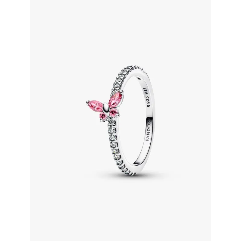 Anello Farfalla Luminosa Rosa mis.52 Donna Pandora
