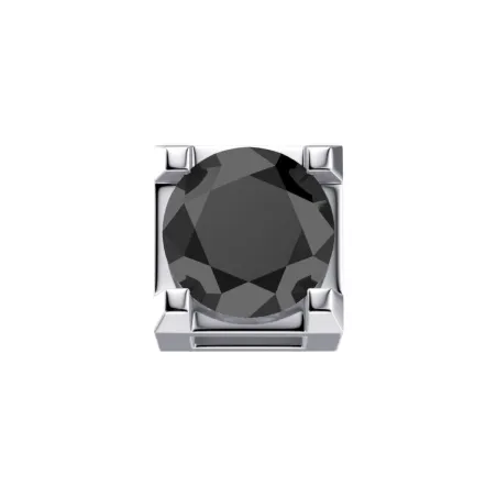 Elemento Griffe Oro Bianco e Diamante nero 0.05 ct Donnaoro