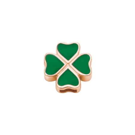 Elemento Griffe Quadrifoglio Verde in Oro Rosa Donna Donnaoro