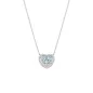 Collana Batticuore con Zircone Acquamarina Donna Amen