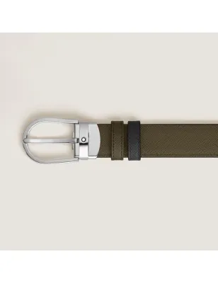 Cintura Sartorial Reversibile 30mm Nero Kaki MB222141 Uomo Montblanc - category_name - XDMG De Marchi Gianotti