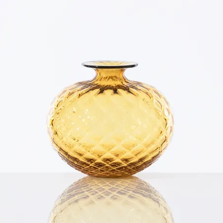 Monofiori Balloton ambra vaso h12,5 ø12,5 Murano Venini