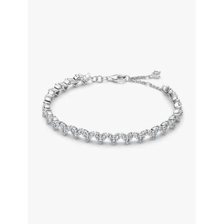 Bracciale Cuori con Tre Pietre cm.16 Donna Pandora