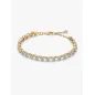 Bracciale dorato Cuori con Tre Pietre cm.18 Donna Pandora