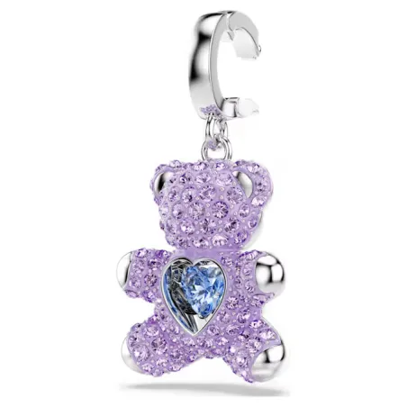 Charm Idyllia Orsetto Viola placcato rodio Donna Swarovski