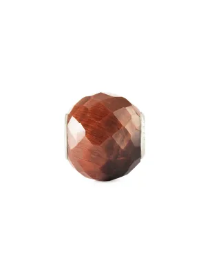 Bead Occhio di Tigre Rosso Rotondo Sfaccettato Trollbeads
