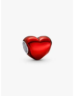 Charm Cuore Metallico Rosso Donna Pandora