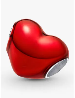 Charm Cuore Metallico Rosso Donna Pandora