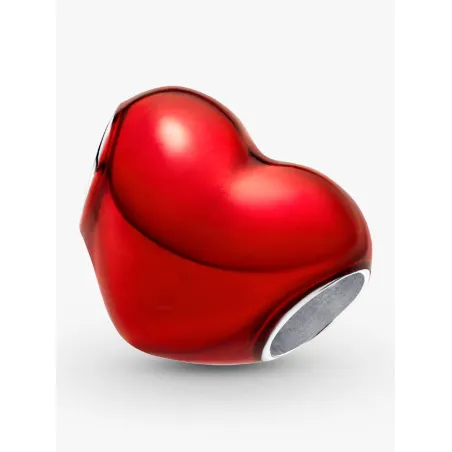 Charm Cuore Metallico Rosso Donna Pandora