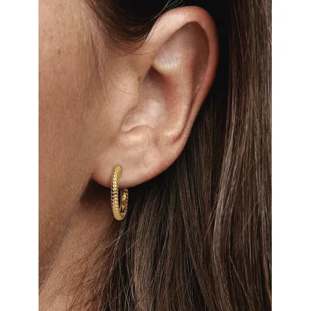 Orecchini Cerchi Componibili Piccoli Dorati Donna Pandora