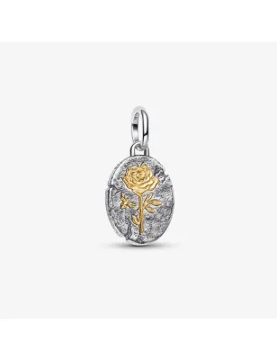 Charm Medallion Rosa "Rosa Inter Spinas Crescit" Donna Pandora