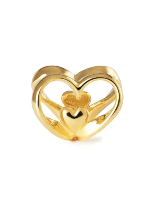 Bead Cuore a Cuore Placcato Oro Donna Trollbeads