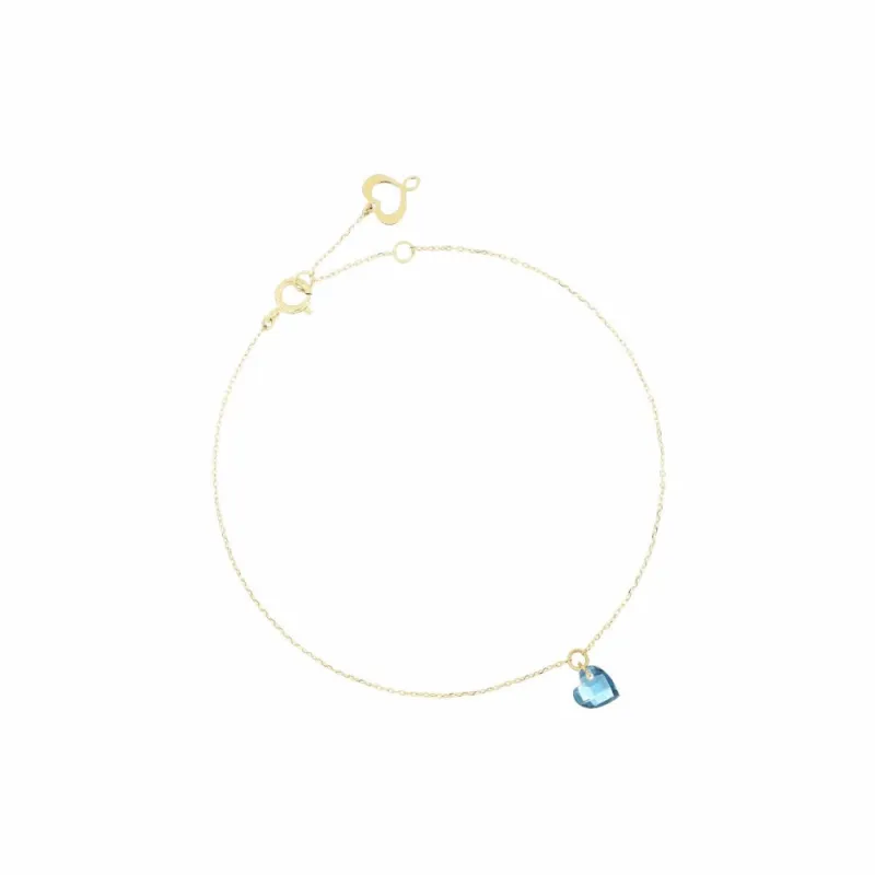 Bracciale 18KT cuore nudo blu Donna Maman et Sophie 